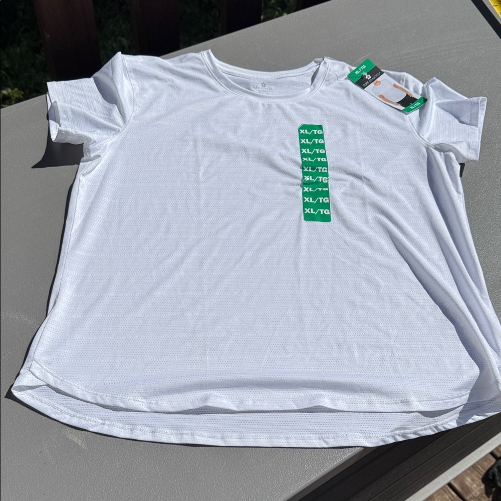Tough F athletic size XL White Short Sleeve athletic T-Shirt NWT